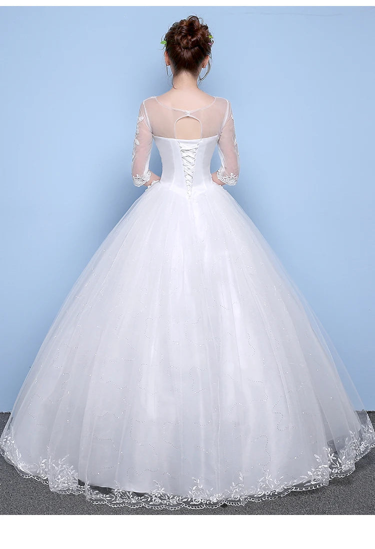 Wedding Dress Princess Dream Plus Size Wedding Dresses Bride Satin Ball Gowns Lace Up Dresses