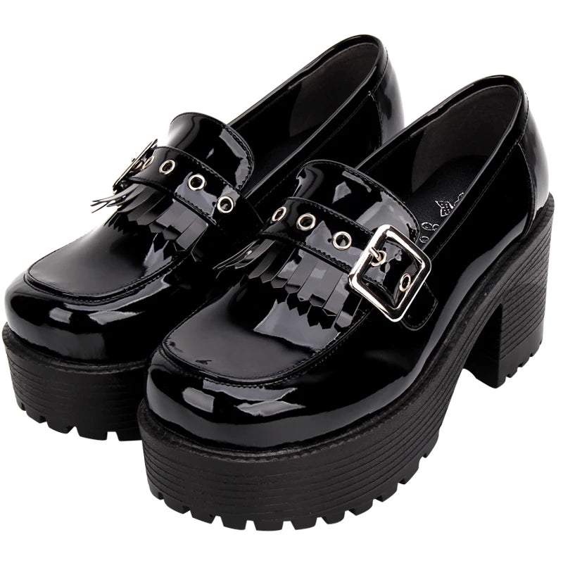 2022 Jk Uniform Lolita Shoes College Style Student Tea Party Goth Thick Bottom Shoes Cos Lolita Sponge Cake Sweet Girls Shoes