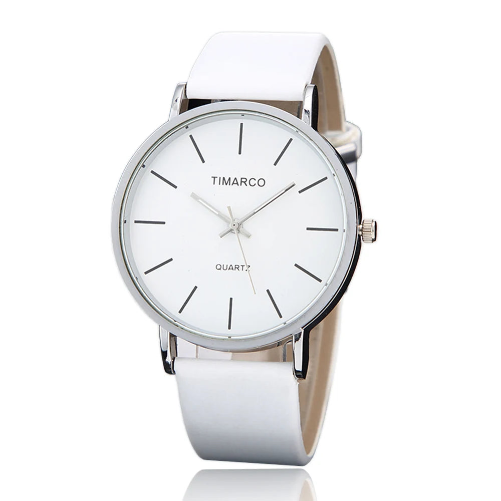 Simple Style White Leather Watches Women Fashion Watch Minimalist Ladies Casual Wrist Watch Female Quartz Clock Reloj Mujer 2022