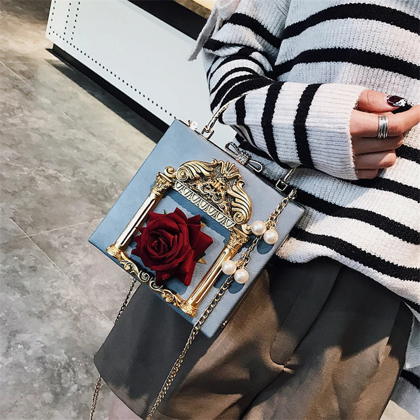 Fashion Flowers Crossbody Bags for Women Luxury Handbags Women Bags Designer Brand Leather Over Shoulder Bag Sac Clutch Female