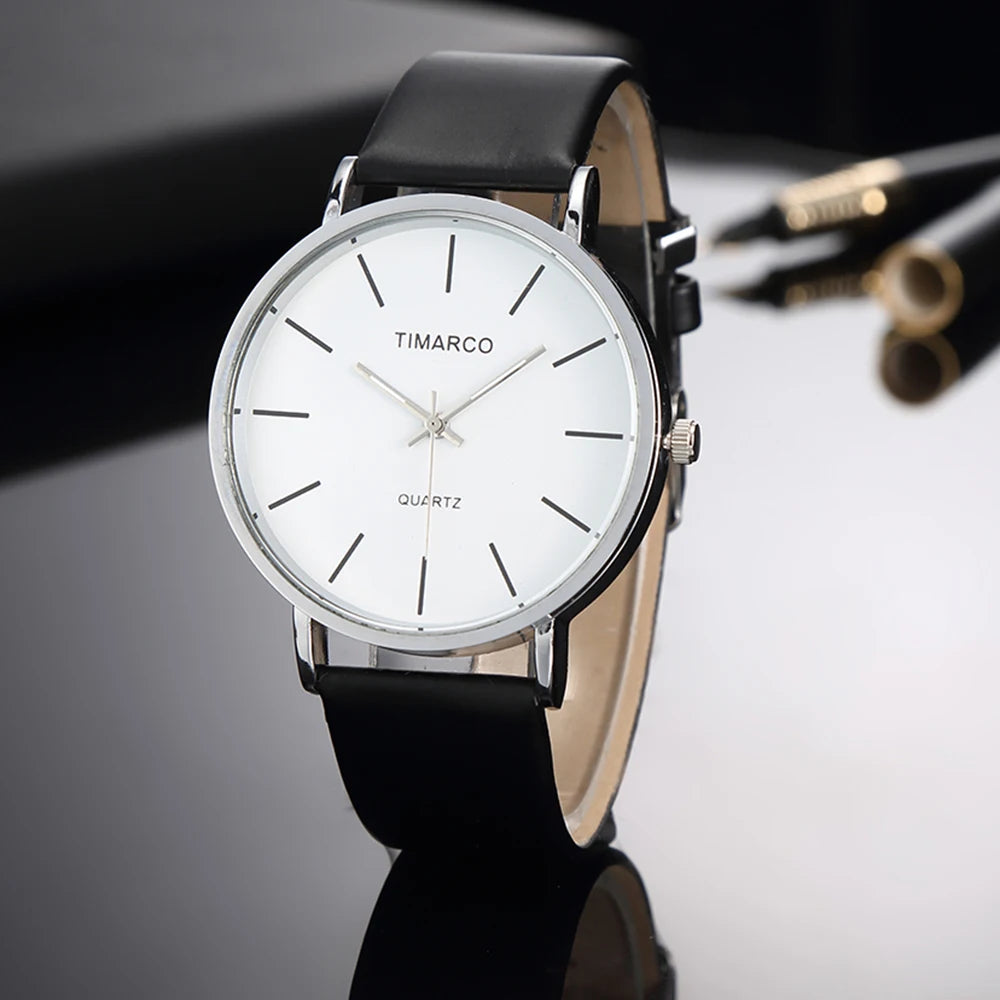 Simple Style White Leather Watches Women Fashion Watch Minimalist Ladies Casual Wrist Watch Female Quartz Clock Reloj Mujer 2022