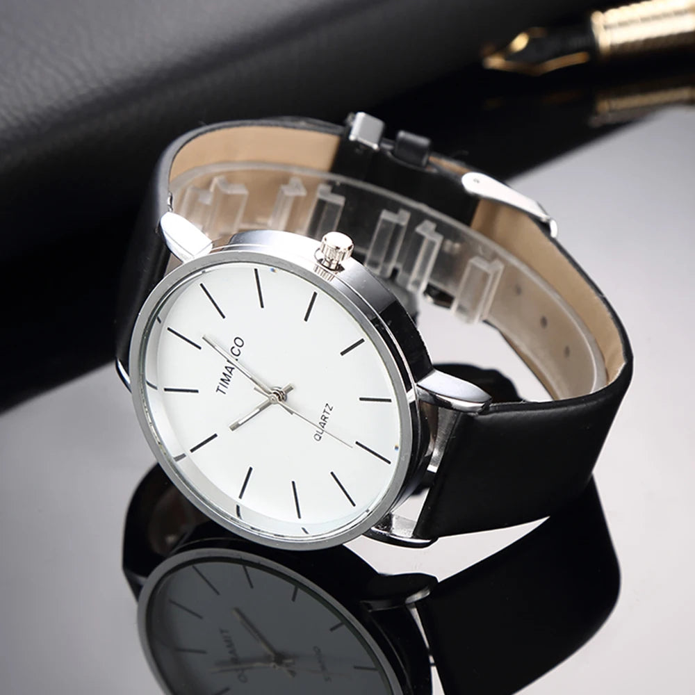 Simple Style White Leather Watches Women Fashion Watch Minimalist Ladies Casual Wrist Watch Female Quartz Clock Reloj Mujer 2022