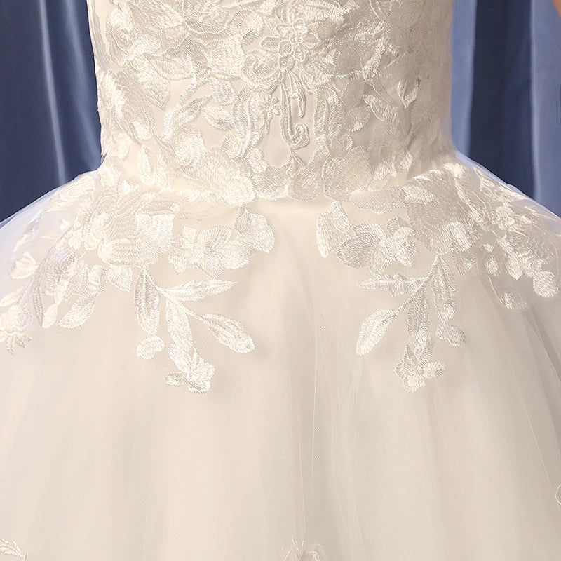 Wedding Dress 2023 New Elelgant Court Train Lace Embroidery Princess Vintage Wedding Dresse Plus Szie Wedding Gowns