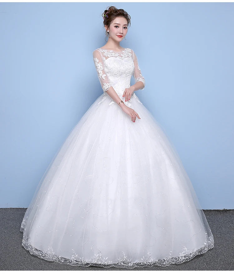 Wedding Dress Princess Dream Plus Size Wedding Dresses Bride Satin Ball Gowns Lace Up Dresses