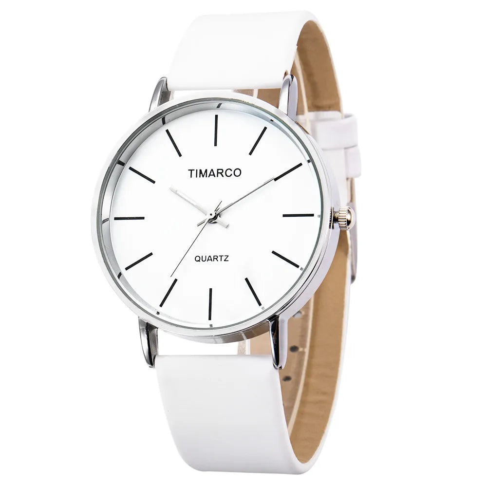 Simple Style White Leather Watches Women Fashion Watch Minimalist Ladies Casual Wrist Watch Female Quartz Clock Reloj Mujer 2022