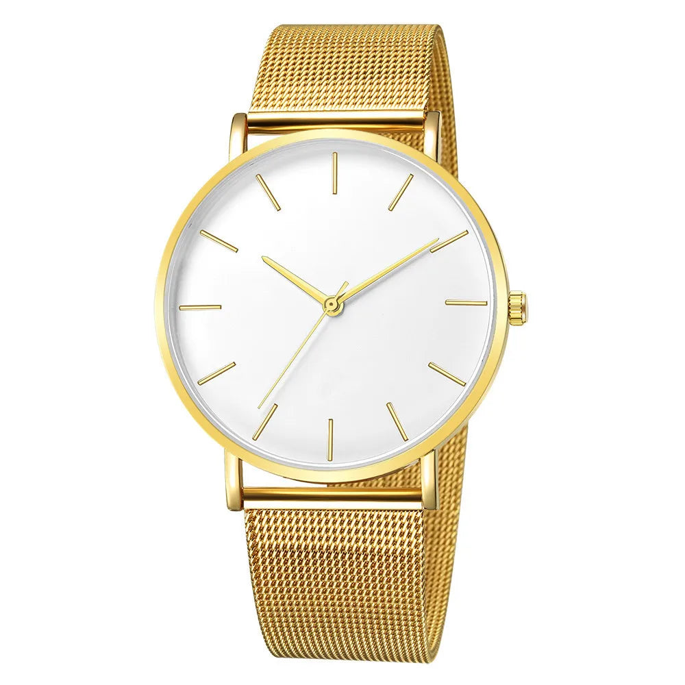 Top Brand Women's Watch Fashion Rose Gold Steel Wristwatch Women Quartz Watch Luxury Ladies Men's Watches for Women Reloj Mujer