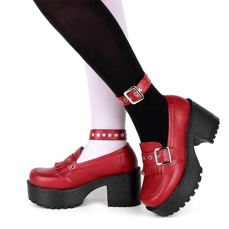 2022 Jk Uniform Lolita Shoes College Style Student Tea Party Goth Thick Bottom Shoes Cos Lolita Sponge Cake Sweet Girls Shoes