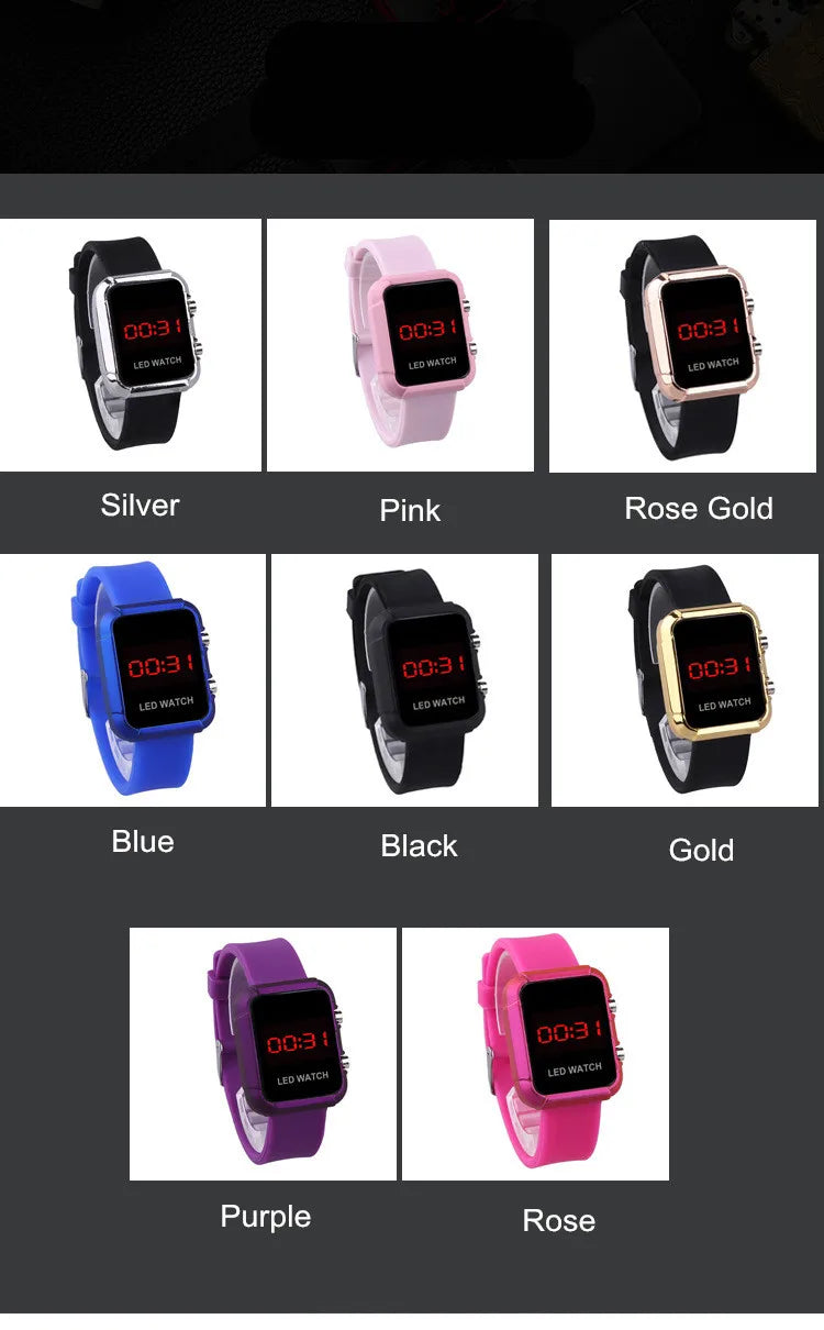 Digital Wrist Watches for Women Top Brand Luxury Ladies Wristwatches Sports Stylish Fashion LED Watch Women Relogio Feminino