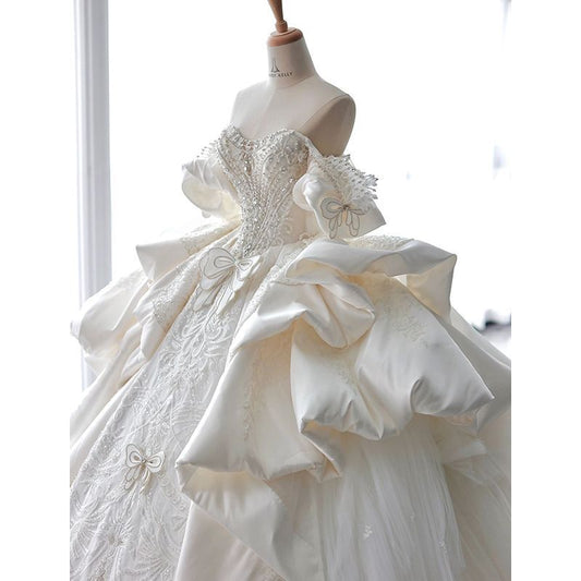 French Satin Wedding Dress