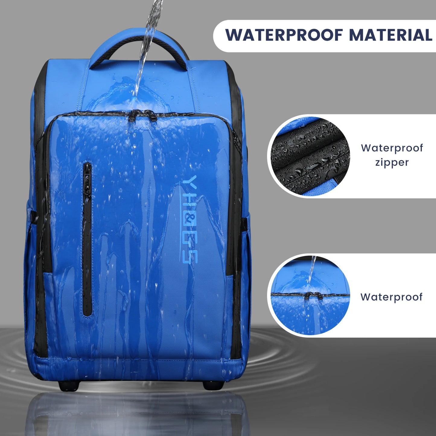 Business Rolling Luggage Backpack Waterproof Backpack with Wheels Travel Trolley Bags Carry on Luggage Bags Cabin Carry on Bag