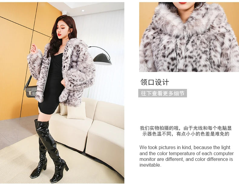 Nerazzurri Autumn Winter Loose Stylish Luxury Colorful Hairy Thick Warm Soft Faux Fur Coat Women with Hood Fluffy Jacket 2023