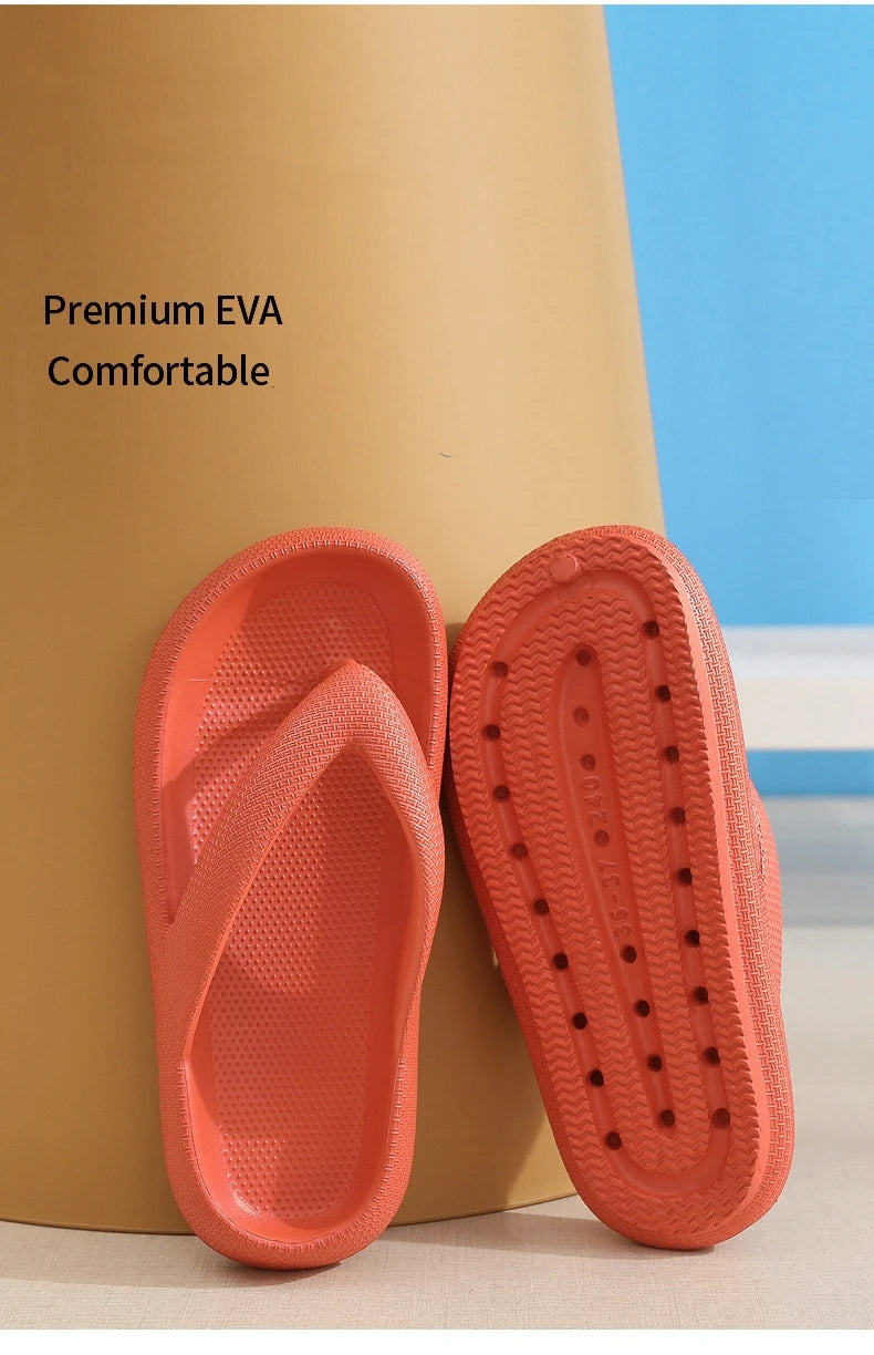 New Style Eva Flip-Flops Clamp Foot Non-Slip Outdoor Summer Soft Bottom Bathroom Couples Wear Flip-Flops Casual Platform Sandals