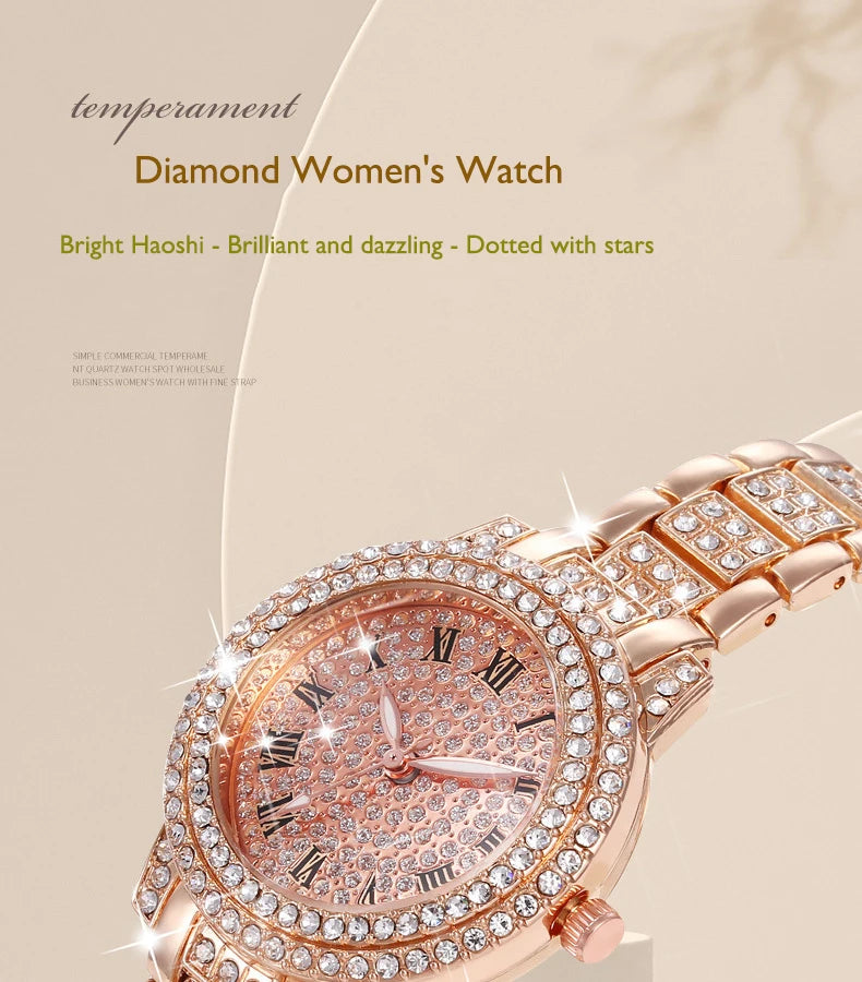 UTHAI H57 Women's Watch Vintage Diamond Ribbon Watches Gold Bracelet Accessories Woman's Fashion Quartz Wristwatch Clock