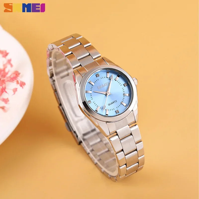 SKMEI 1620 Simple Quartz Girl Wristwatches Stainless Steel Lady Hour Ladies Luxury Watch for Women Waterproof 1390 Reloj Mujer