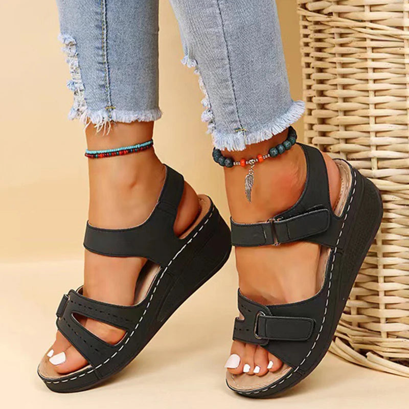 Summer Women Sandals Shoes Plus Size Sandals Woman Party Sandals Ladies Wedge Shoes For Women Soft Footwear Women Sandal Female