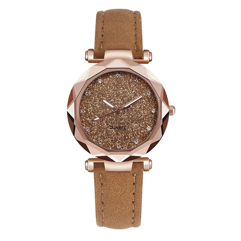 WOKAI high quality fashion casual ladies strap Quartz watch Student girl glow-in-the-dark waterproof clock retro