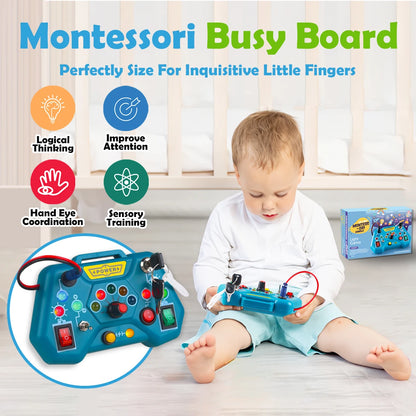 1PC Montessori Busy Board Toy for 3+ Year Olds – Educational Learning & Toddler Gift