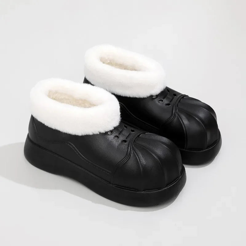 2023 NewWomen's Snow Boots Warm Down Winter Waterproof Female Ankle Boot with Fur Non-slip Candy Color Cotton Shoes Woman