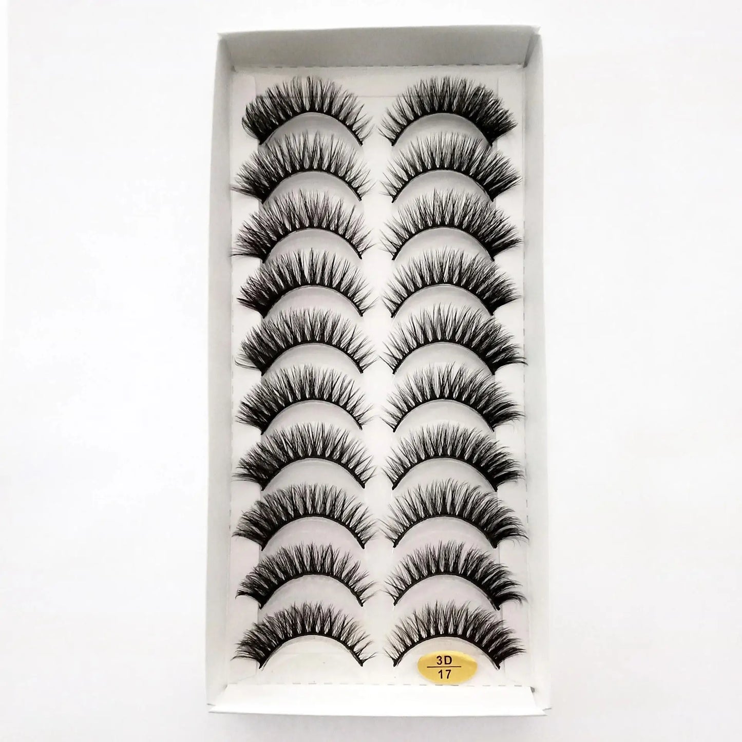 NEW 5/10 pairs long Natural Mink False Eyelashes Cross Dense Handmade Cotton Stalk Eye Lashes Makeup Mink Fake Eyelashes 54 Hot