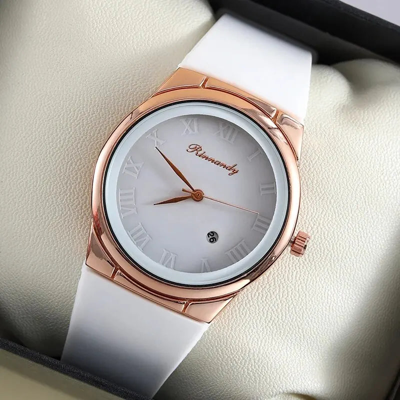 Luxury Women Bracelet Quartz Watches For Women Leather Watch Ladies Sports Dress White Dial Wrist Watch Clock Relogio