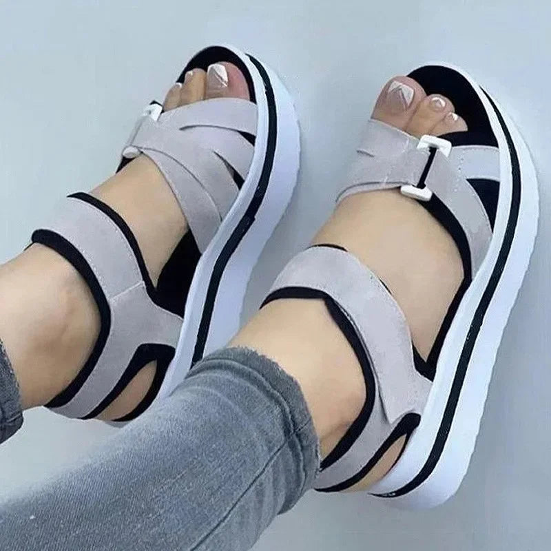 Women's Sandals Heels Sandals With Low Platform Shoes For Women Summer Sandals Heeled Summer Shoes Female Footwear Wedges Shoes