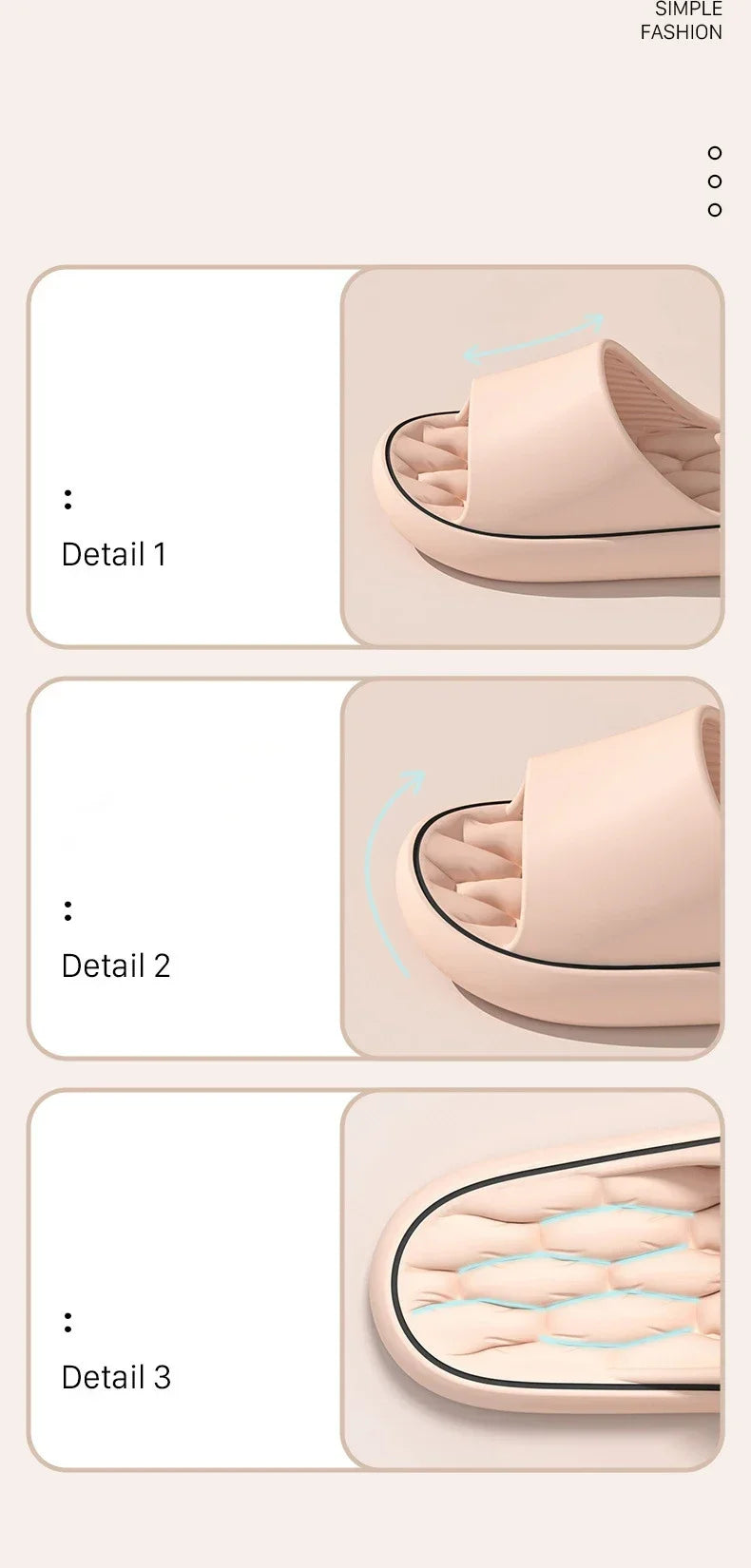 Ultra Light Soft Slippers Simple Fashion Slippers EVA Elastic Shoes Colorful Simple Sneakers Door Bathroom Flip Flop Sandals