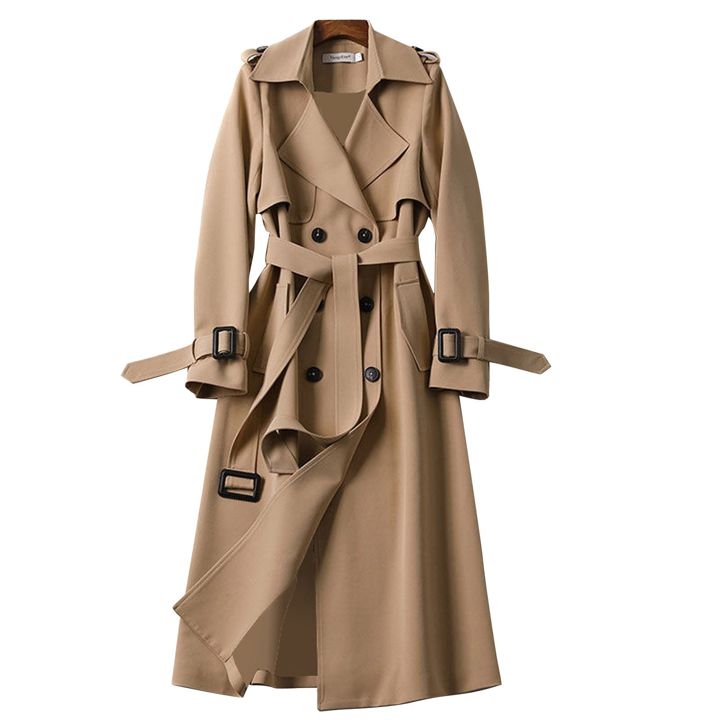 Women Trenchcoat 2023 New Autumn Overcoat Solid Slim Fit Elegant England Style Long Outerwear Windbreaker Ladies Trench Coat