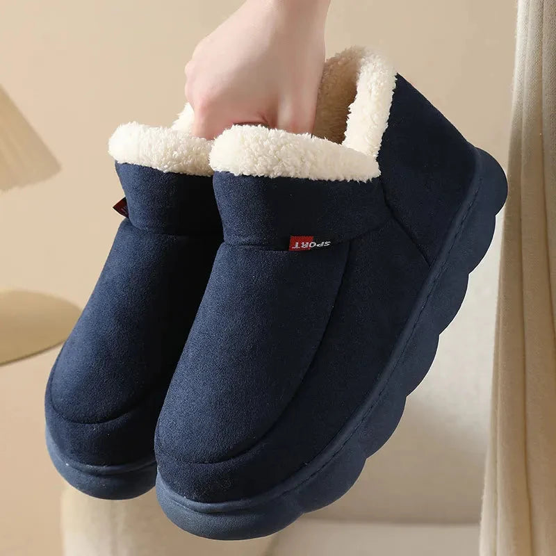 Bebealy Winter Fur Shoes For Women Classic Unisex Fluffy House Shoes With Padded Slippers For Men Indoor Outdoor Women Slippers