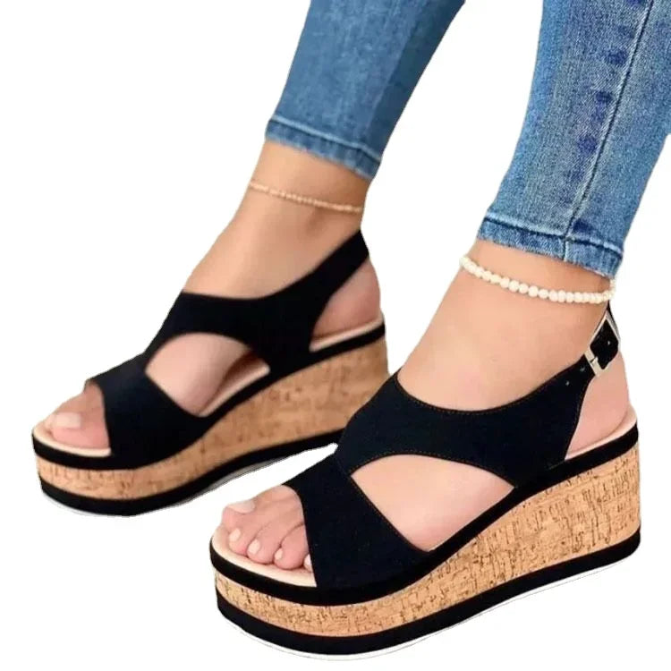 Platform Platform Women's Shoes, 2024 New Wedge Fish Mouth Sandals, Platform Platform Platform Casual Sandals, Roman Sandals