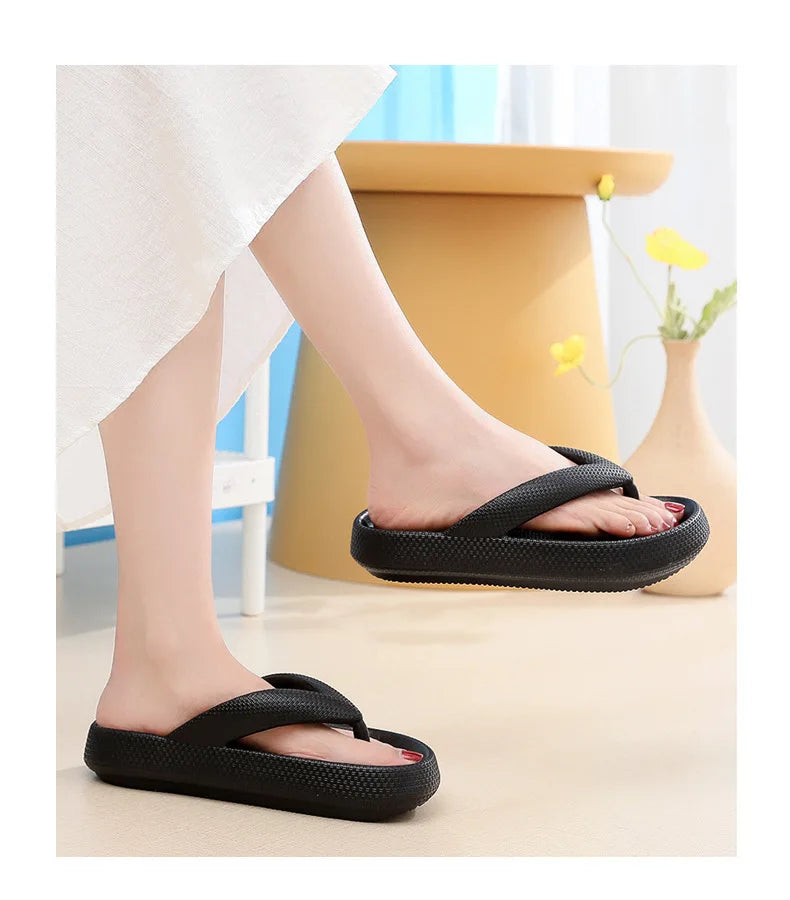 New Style Eva Flip-Flops Clamp Foot Non-Slip Outdoor Summer Soft Bottom Bathroom Couples Wear Flip-Flops Casual Platform Sandals