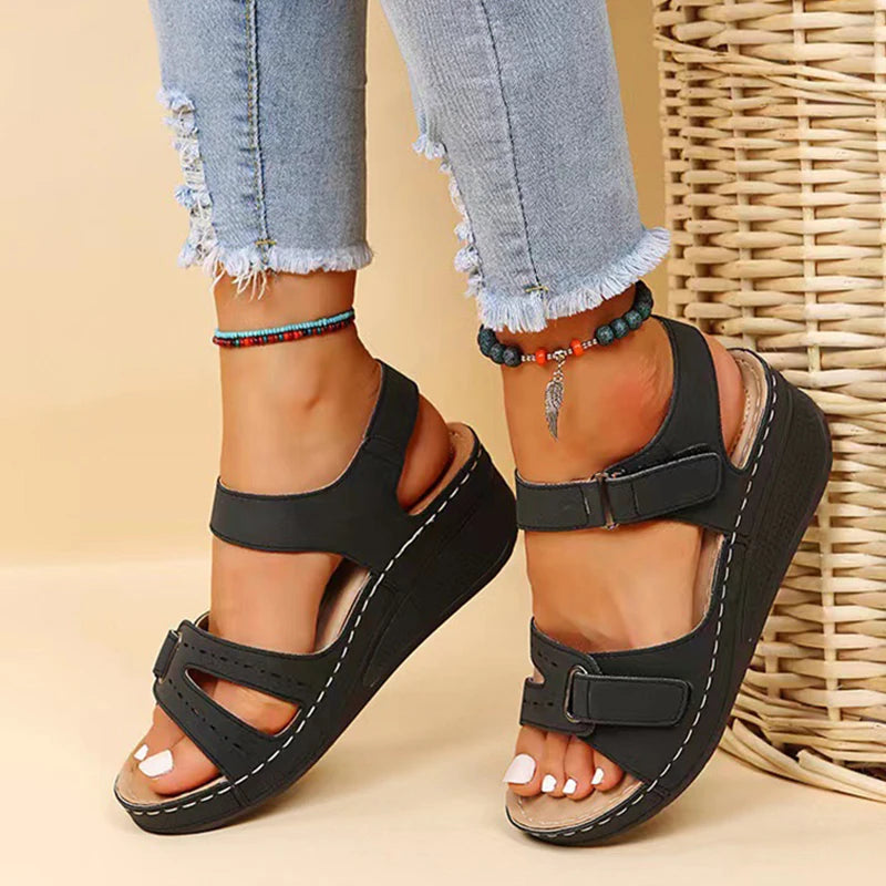 Summer Women Sandals Shoes Plus Size Sandals Woman Party Sandals Ladies Wedge Shoes For Women Soft Footwear Women Sandal Female