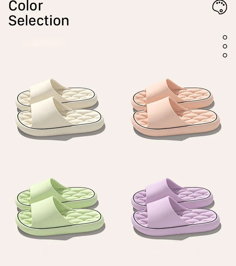 Ultra Light Soft Slippers Simple Fashion Slippers EVA Elastic Shoes Colorful Simple Sneakers Door Bathroom Flip Flop Sandals