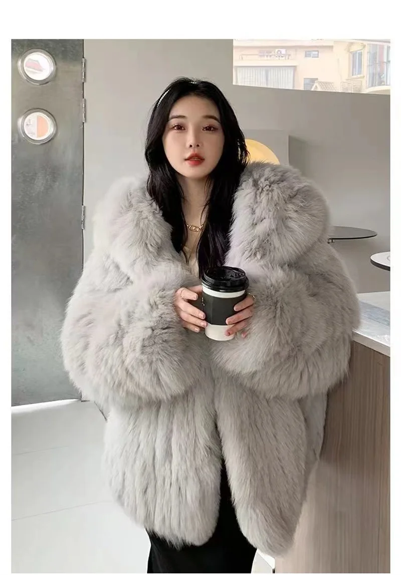 Female Autumn Winter Imitation Fur 2024 Lamb Plush New Coat Women's Mid-Length Korean Loose Plush Sheep Shearing Coat Thickening