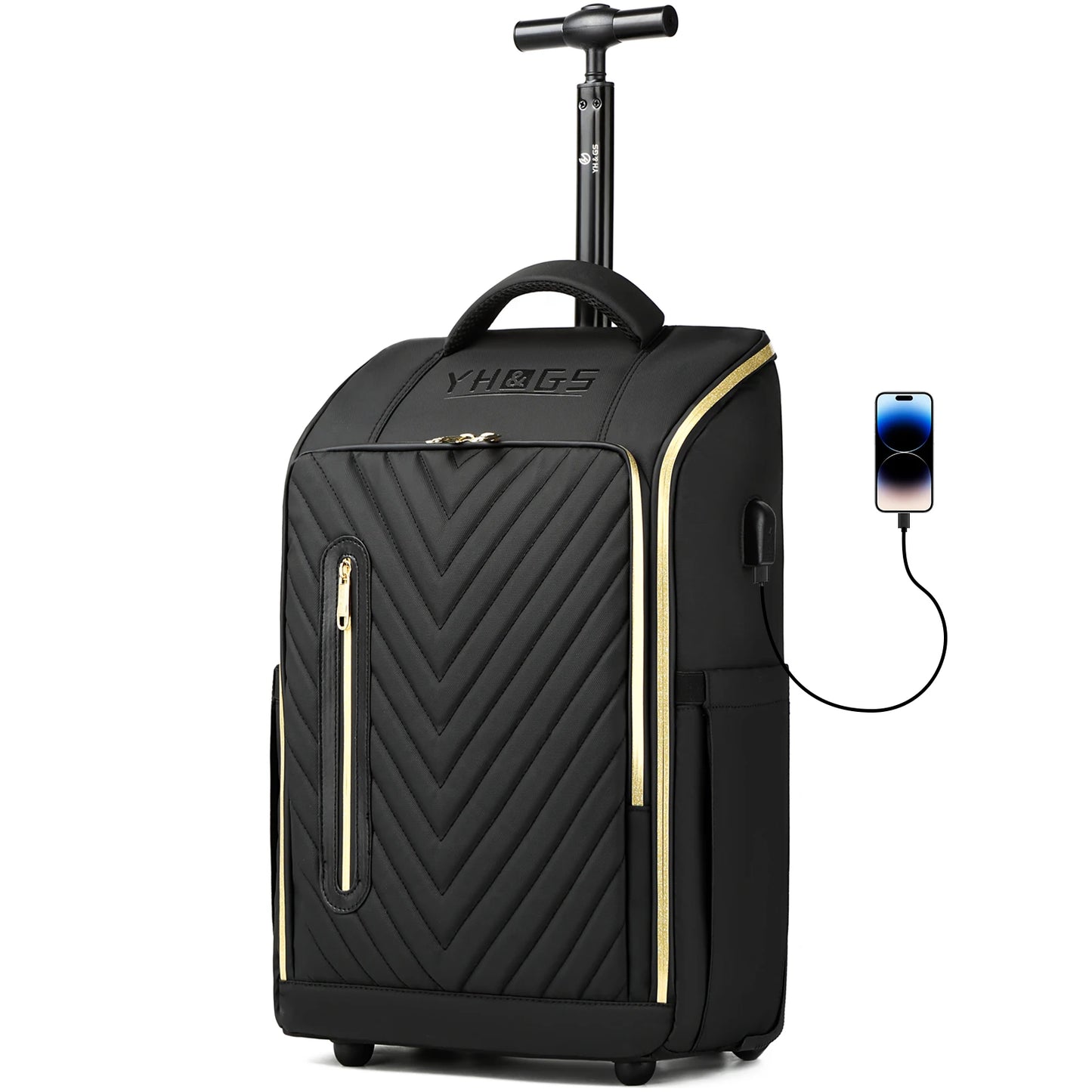 Business Rolling Luggage Backpack Waterproof Backpack with Wheels Travel Trolley Bags Carry on Luggage Bags Cabin Carry on Bag