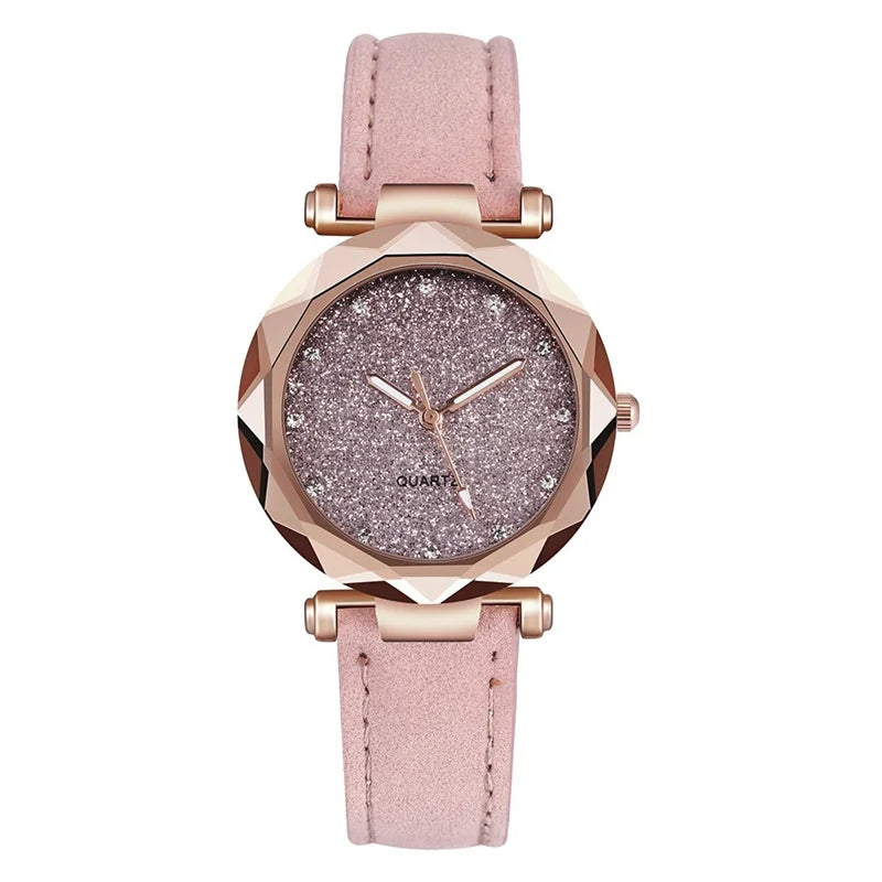 WOKAI high quality fashion casual ladies strap Quartz watch Student girl glow-in-the-dark waterproof clock retro