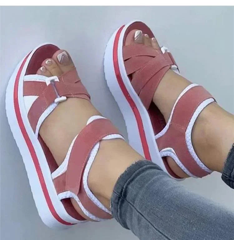 Women's Sandals Heels Sandals With Low Platform Shoes For Women Summer Sandals Heeled Summer Shoes Female Footwear Wedges Shoes