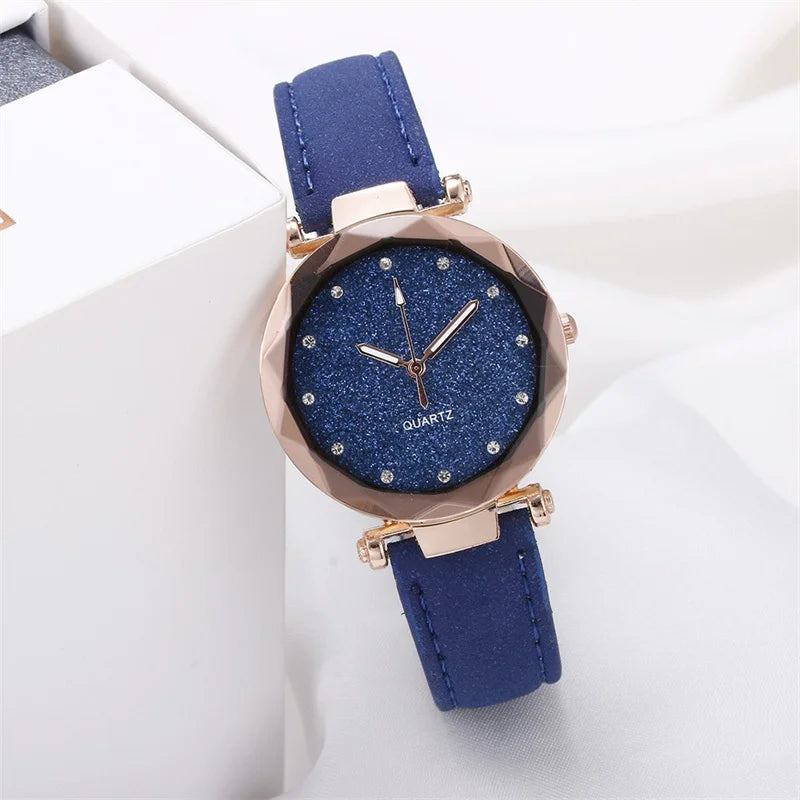 WOKAI high quality fashion casual ladies strap Quartz watch Student girl glow-in-the-dark waterproof clock retro