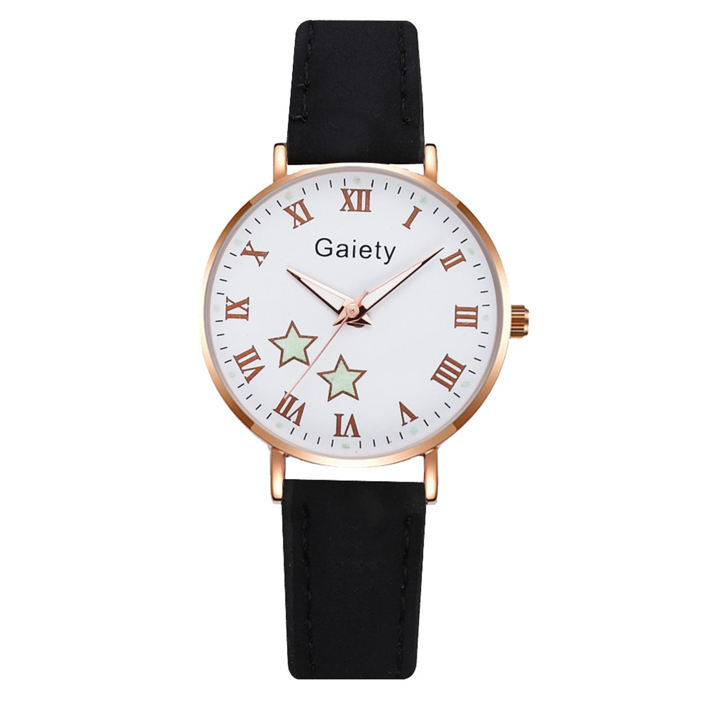 Star Printed Small Dial Quartz Watch Temperament Ladies Suede Belt Watch Waterproof Luminous Quartz Watch Reloj Para Mujer