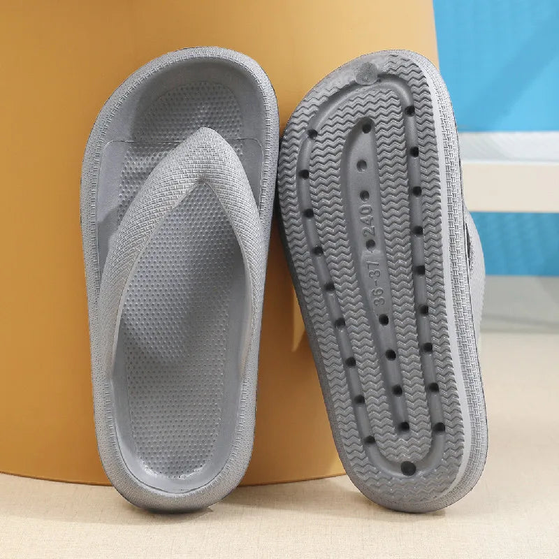 New Style Eva Flip-Flops Clamp Foot Non-Slip Outdoor Summer Soft Bottom Bathroom Couples Wear Flip-Flops Casual Platform Sandals