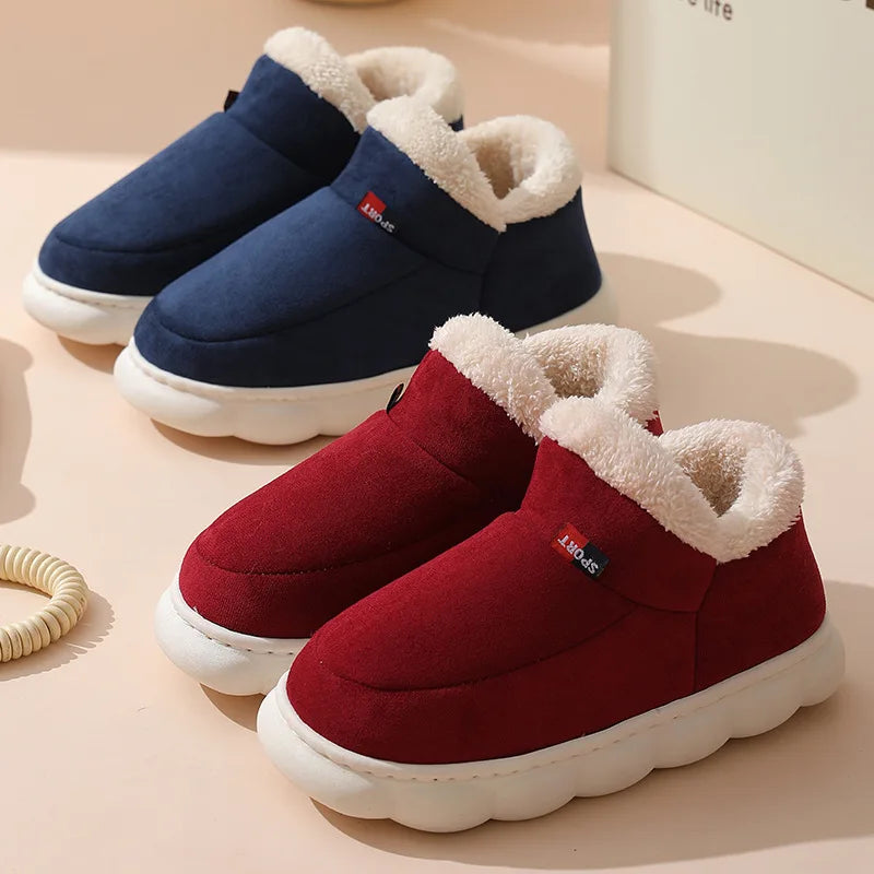 Bebealy Winter Fur Shoes For Women Classic Unisex Fluffy House Shoes With Padded Slippers For Men Indoor Outdoor Women Slippers