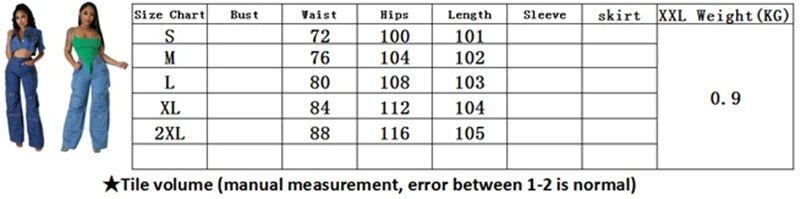 ZOMIGHT Pockets Wide Leg Woman Blue Cargo Jeans Womens Vintage High Waist Baggy Denim Pants Casual Loose Trousers Streetwears