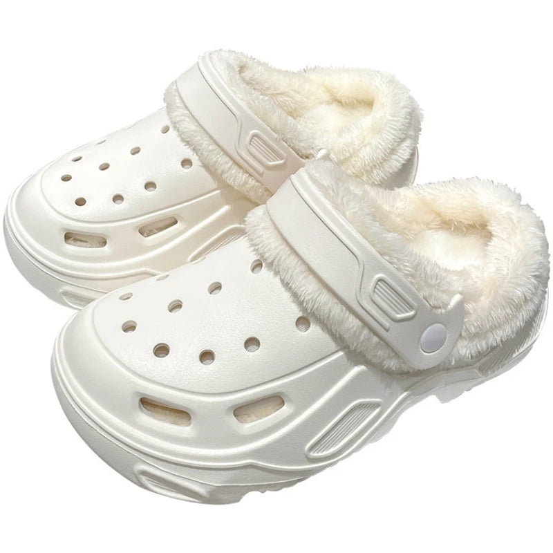 Women's Plush Cotton Slippers Winter Comfort Indoor Anti-skid Shoes Flat Shoes Family Bedroom Floor Slippers Internet Celebrity