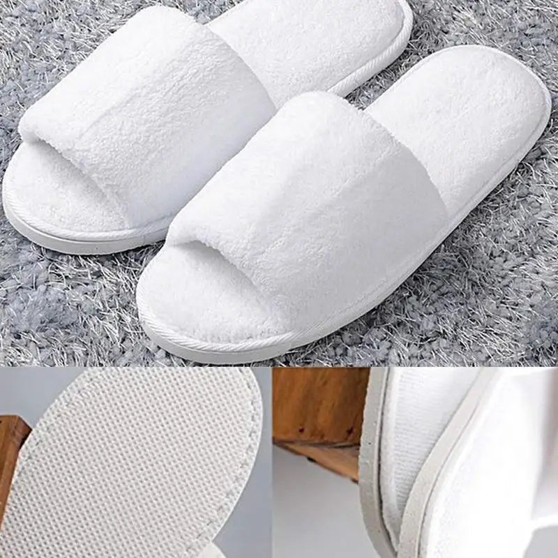 Hotel Disposable Slippers Spa Hotel Wedding Guest Slipper Towelling Terry Soft Toe Breathable Style Open Shoes Disposable W Z6C5