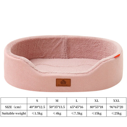 Pink China Mainland Large Dog Bed – Winter Orthopedic Waterproof Couch Pet Bed for Medium & Large Dogs