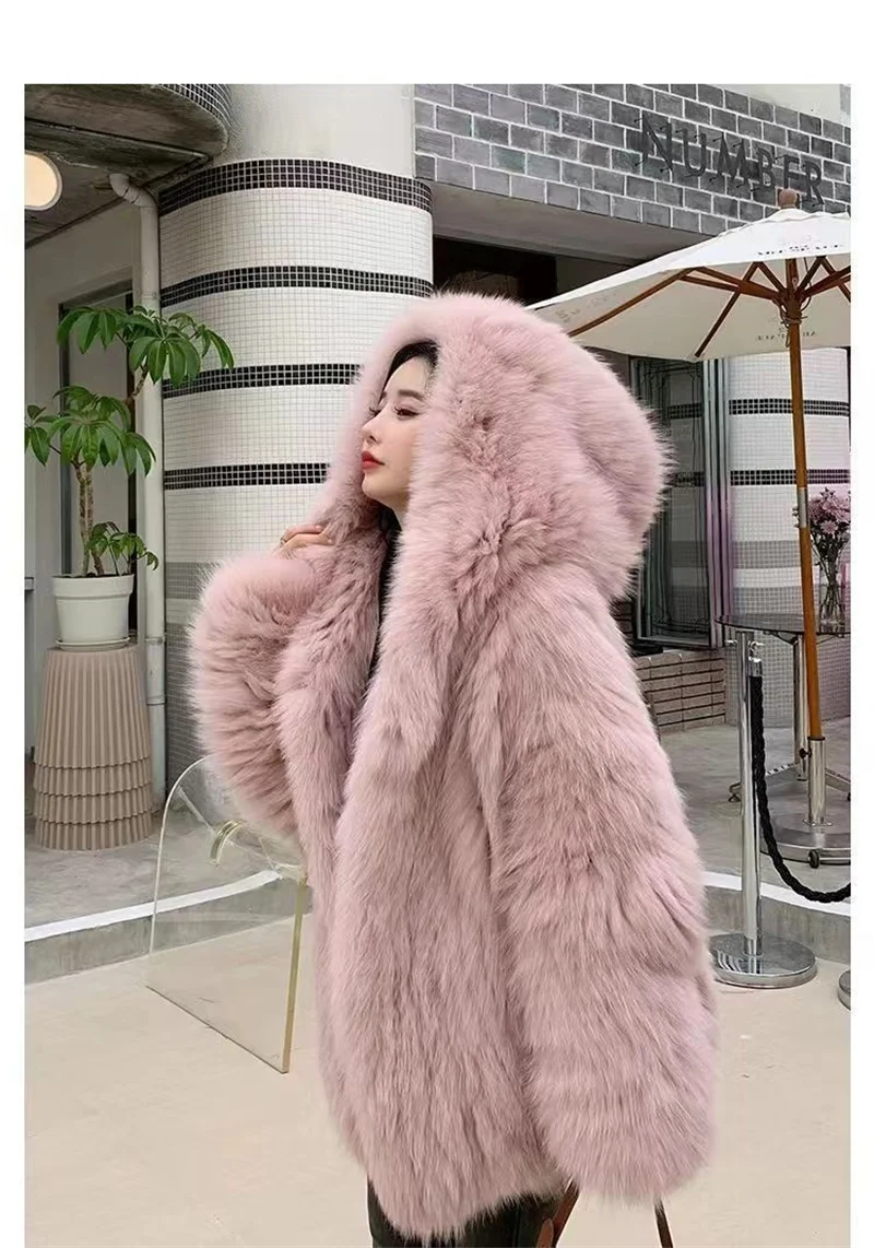 Female Autumn Winter Imitation Fur 2024 Lamb Plush New Coat Women's Mid-Length Korean Loose Plush Sheep Shearing Coat Thickening