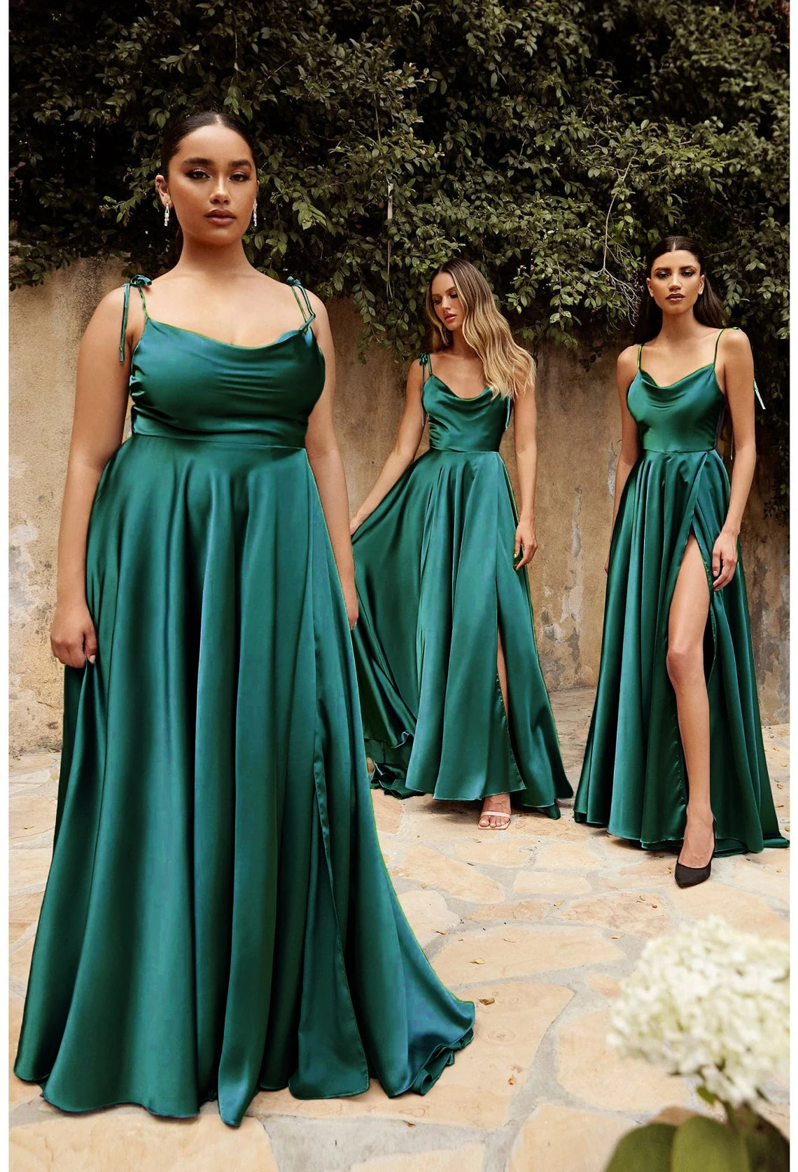 A-line Maxi Simple High Slit Women Spaghetti Strap Satin Prom Dress Elegant Long Backless Evening Party Gown Vestidos Gala