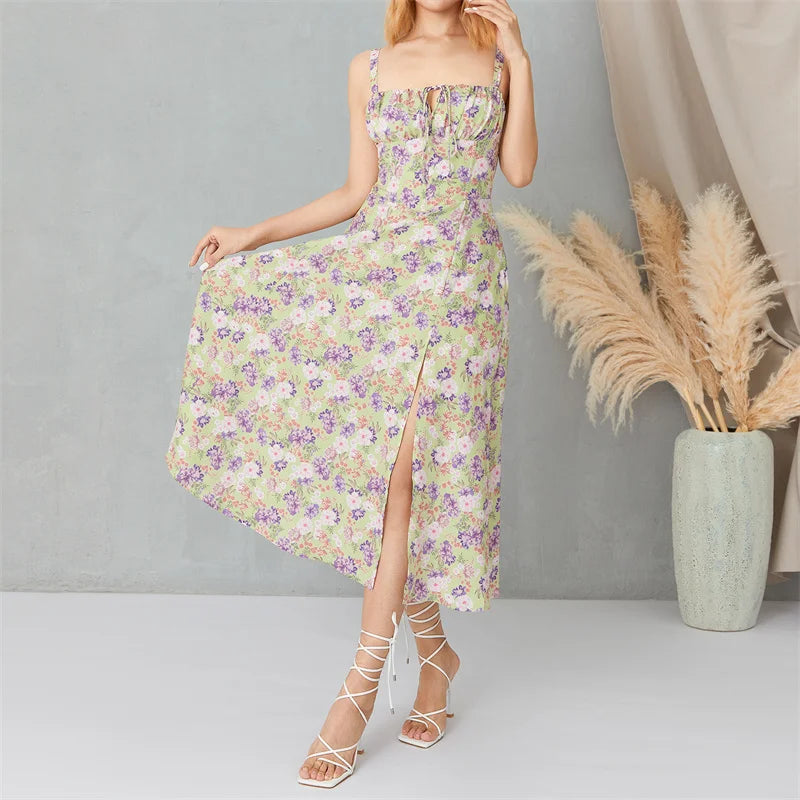 Women Casual Summer Dresses Solid Color Sleeveless Bandage Strapless Backless Dress High Waist Corset Party Beachwear