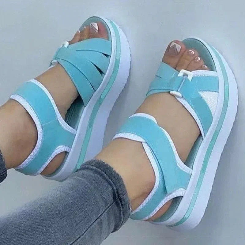 Women's Sandals Heels Sandals With Low Platform Shoes For Women Summer Sandals Heeled Summer Shoes Female Footwear Wedges Shoes