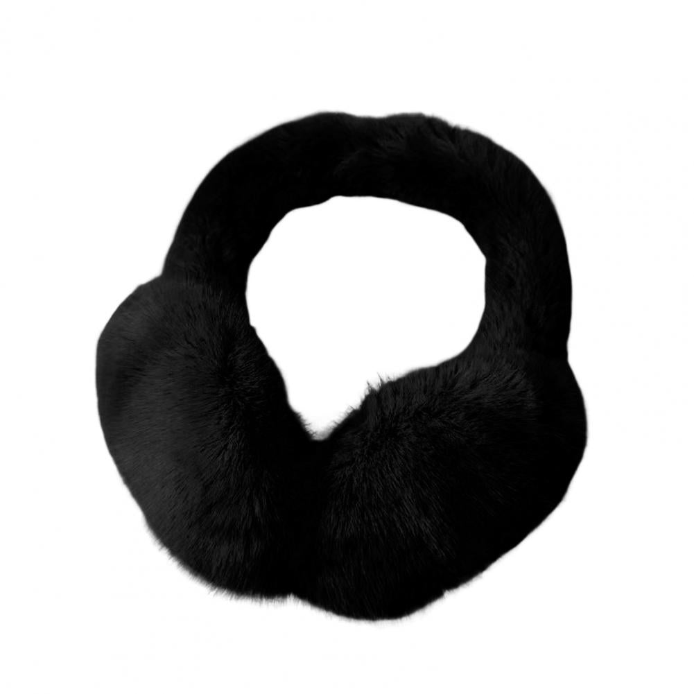 Comfortable  Stylish Winter Thermal Unisex Fluffy Ear Covers Soft Unisex Earmuffs Solid Color   for Hiking