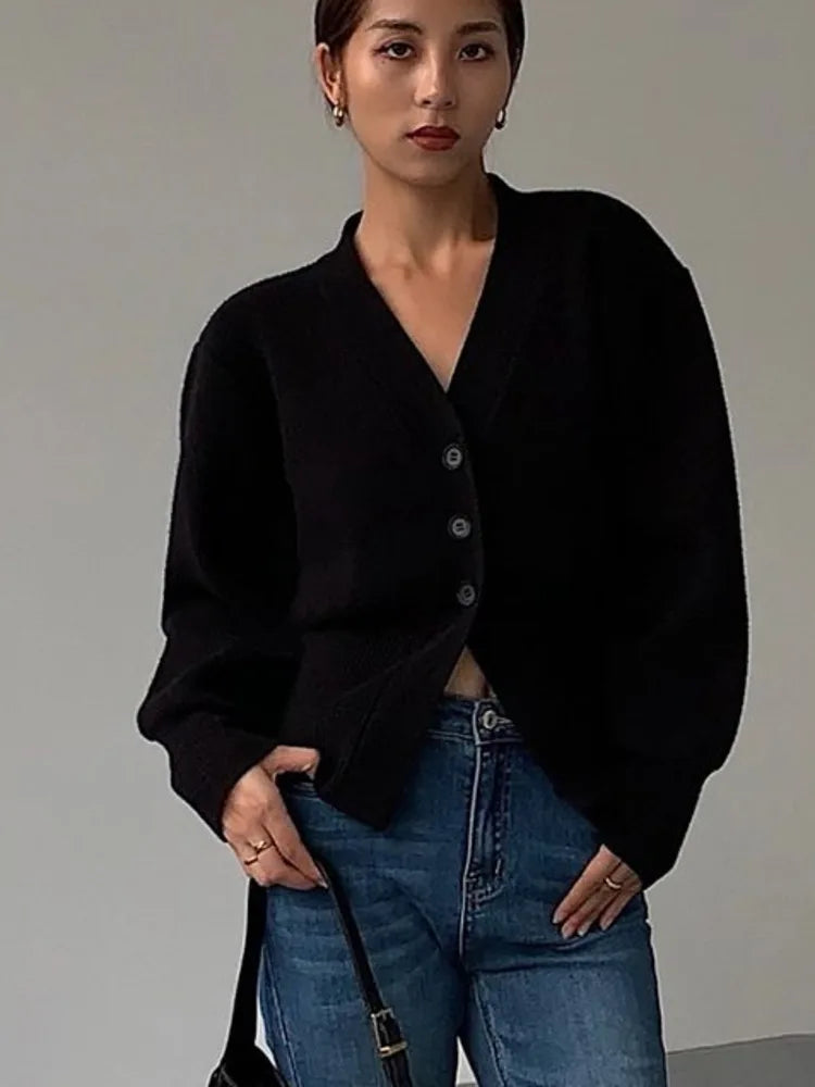 Autumn Sweater Cardigan Coat Women 2022 New Korean Fashion Casual Elegant Long Sleeve Knitted Tops Knitwear Outwear Pull Femme